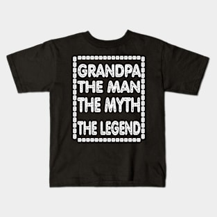 Mens GRANDPA THE MAN THE MYTH THE LEGEND Father's Day Men Kids T-Shirt